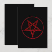 Rode Duivel Pentagram Notitiekaartje (Voorkant / Achterkant)