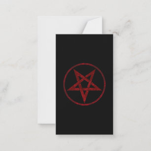 Rode Duivel Pentagram Notitiekaartje