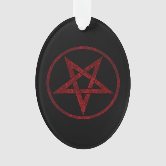 Rode Duivel Pentagram Ornament (voorkant)