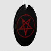 Rode Duivel Pentagram Ornament (voorkant)
