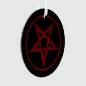 Rode Duivel Pentagram Ornament (voorkant)