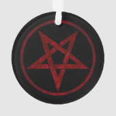 Rode Duivel Pentagram Ornament (achterkant)
