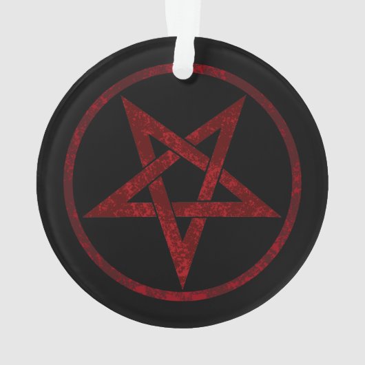 Rode Duivel Pentagram Ornament (achterkant)