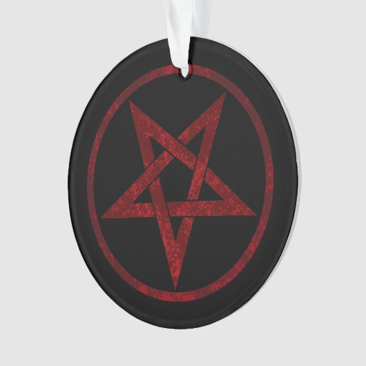 Rode Duivel Pentagram Ornament (voorkant)