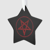 Rode Duivel Pentagram Ornament (voorkant)