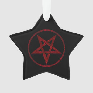 Rode Duivel Pentagram Ornament