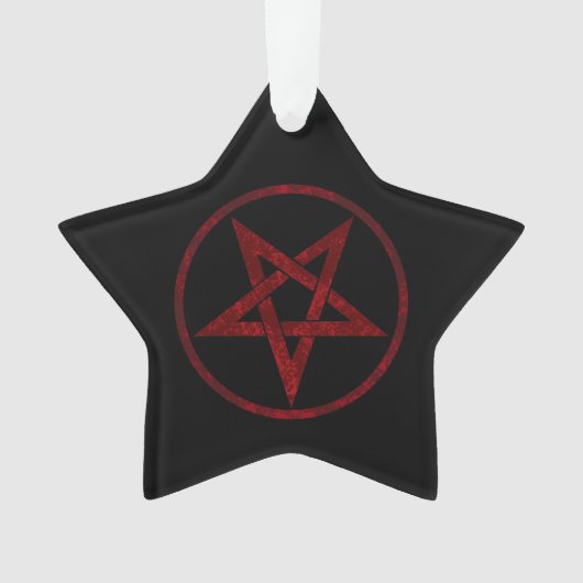 Rode Duivel Pentagram Ornament (voorkant)