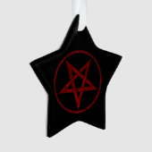 Rode Duivel Pentagram Ornament (voorkant)