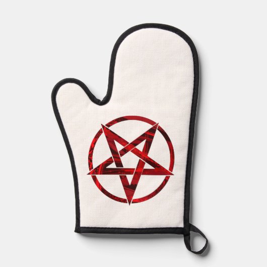 Rode Duivel Pentagram Ovenwant (Voorkant)