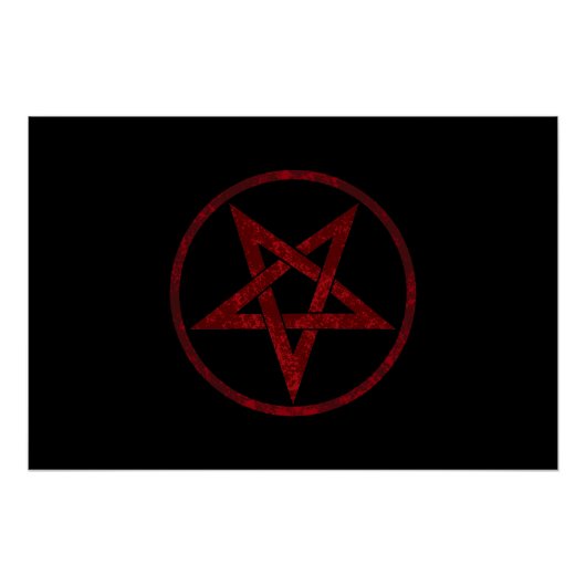 Rode Duivel Pentagram Perfect Poster (Voorkant)