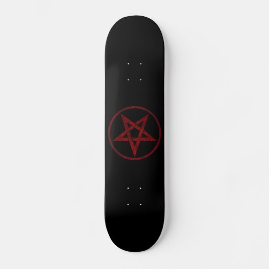 Rode Duivel Pentagram Persoonlijk Skateboard (Voorkant)