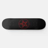 Rode Duivel Pentagram Persoonlijk Skateboard (Horizontaal)