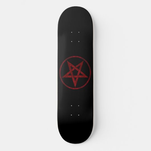 Rode Duivel Pentagram Persoonlijk Skateboard (Voorkant)