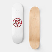 Rode Duivel Pentagram Persoonlijk Skateboard (Voorkant)