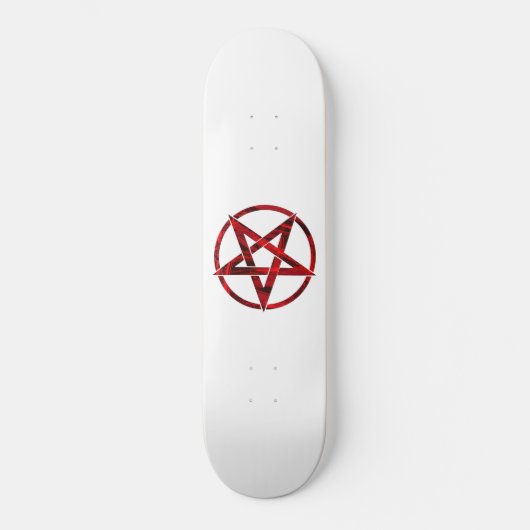 Rode Duivel Pentagram Persoonlijk Skateboard (Voorkant)