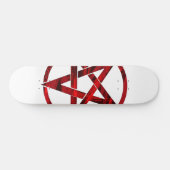 Rode Duivel Pentagram Persoonlijk Skateboard (Horizontaal)