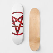 Rode Duivel Pentagram Persoonlijk Skateboard (Voorkant)