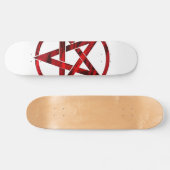Rode Duivel Pentagram Persoonlijk Skateboard (Horizontaal)