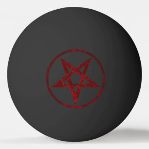 Rode Duivel Pentagram Pingpongbal