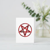Rode Duivel Pentagram Plaatskaartje (Staand voorkant)