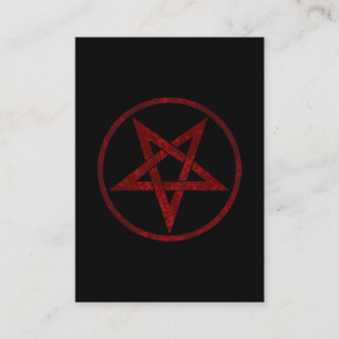 Rode Duivel Pentagram Plaatskaartje