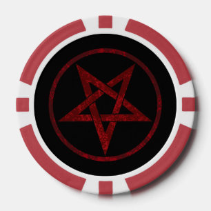 Rode Duivel Pentagram Poker Chips