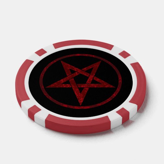 Rode Duivel Pentagram Poker Chips (Enkel)