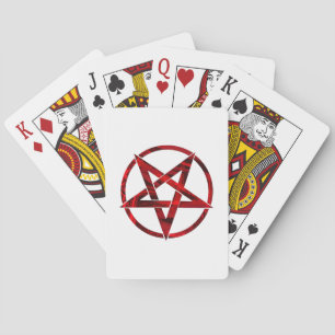 Rode Duivel Pentagram Pokerkaarten