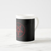 Rode Duivel Pentagram Porselein Kop (Voorkant rechts)