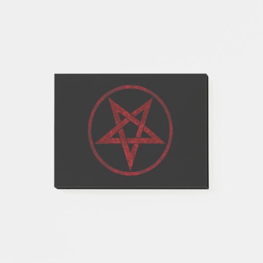Rode Duivel Pentagram Post-it® Notes (Voorkant)