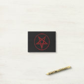 Rode Duivel Pentagram Post-it® Notes (Op bureau)
