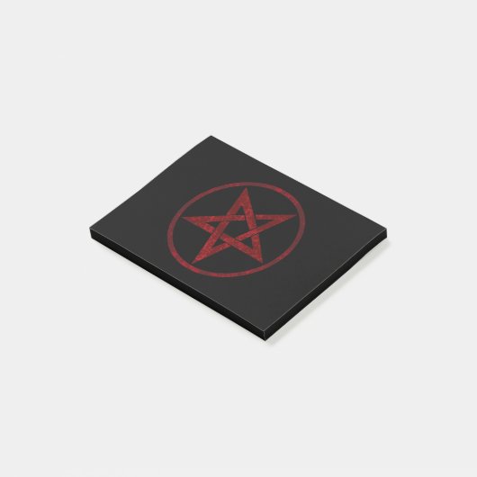 Rode Duivel Pentagram Post-it® Notes (Schuin)