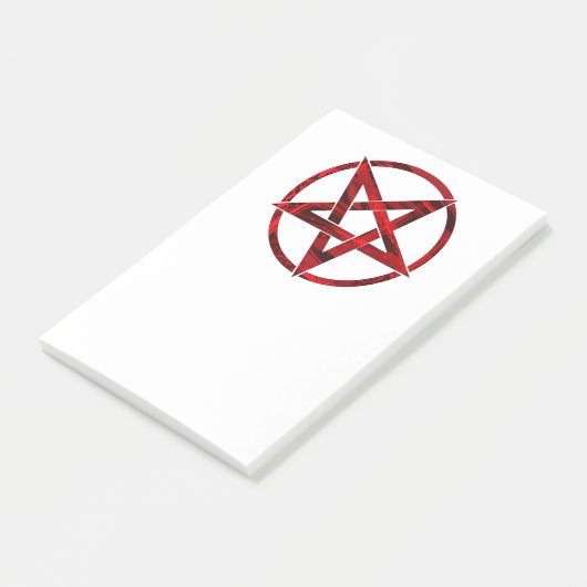 Rode Duivel Pentagram Post-it® Notes (Schuin)