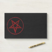 Rode Duivel Pentagram Post-it® Notes (Op bureau)
