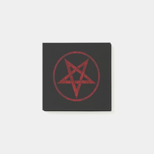 Rode Duivel Pentagram Post-it® Notes (Voorkant)