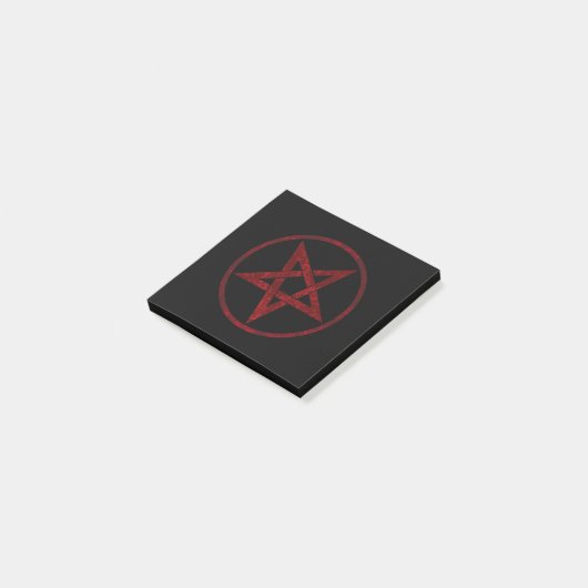 Rode Duivel Pentagram Post-it® Notes (Schuin)