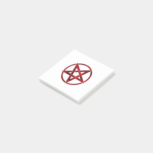 Rode Duivel Pentagram Post-it® Notes (Schuin)