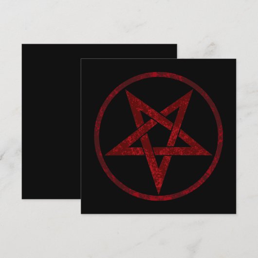 Rode Duivel Pentagram Programmakaart (Voorkant / Achterkant)