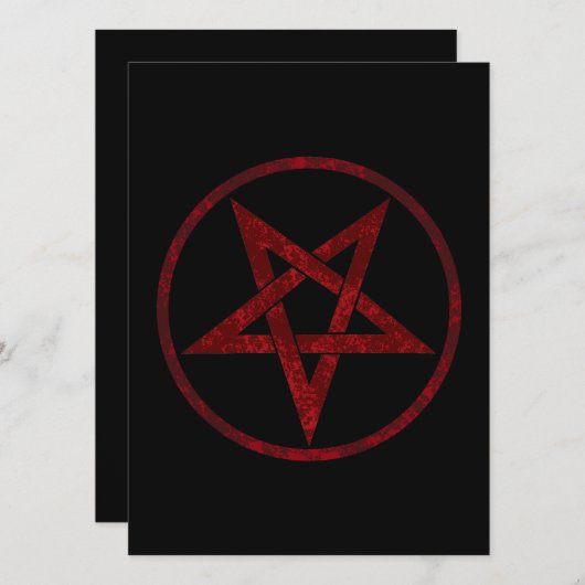 Rode Duivel Pentagram Programmakaart (Voorkant / Achterkant)
