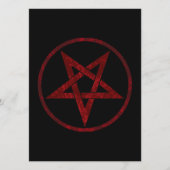Rode Duivel Pentagram Programmakaart (Voorkant)
