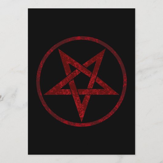 Rode Duivel Pentagram Programmakaart (Voorkant)