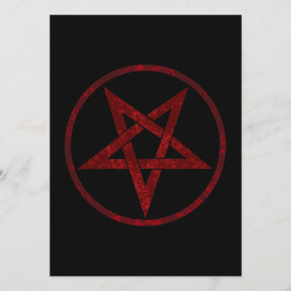 Rode Duivel Pentagram Programmakaart