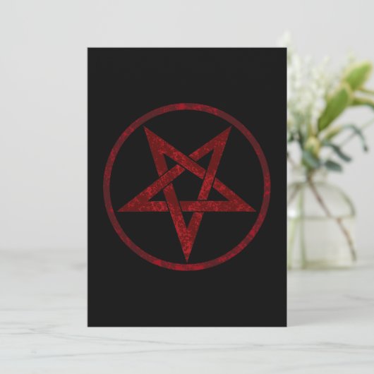 Rode Duivel Pentagram Programmakaart (Staand voorkant)