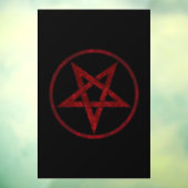 Rode Duivel Pentagram Raamsticker (Vel 3)
