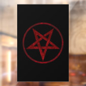 Rode Duivel Pentagram Raamsticker (Vel 2)