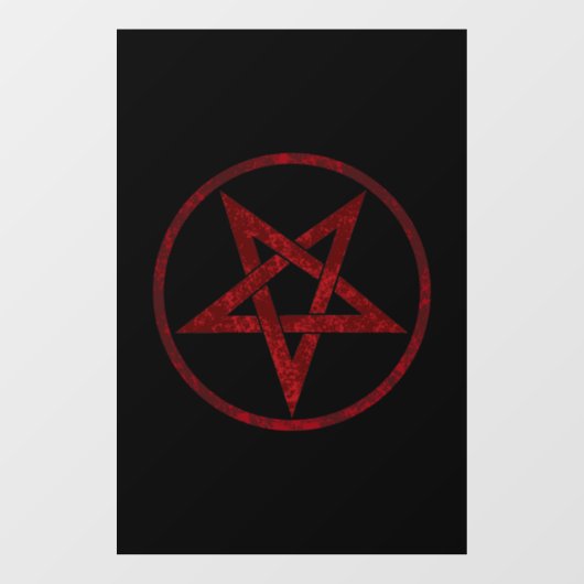 Rode Duivel Pentagram Raamsticker (Vel)