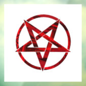 Rode Duivel Pentagram Raamsticker (Vel 3)