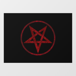 Rode Duivel Pentagram Raamsticker