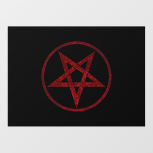 Rode Duivel Pentagram Raamsticker (Vel)
