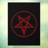 Rode Duivel Pentagram Raamsticker (Vel 3)